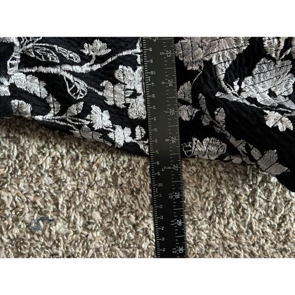 Torrid Mini Lace Smocked Floral Dress Womens Sz 6X Black White Off Shoulder NEW - Picture 9 of 9